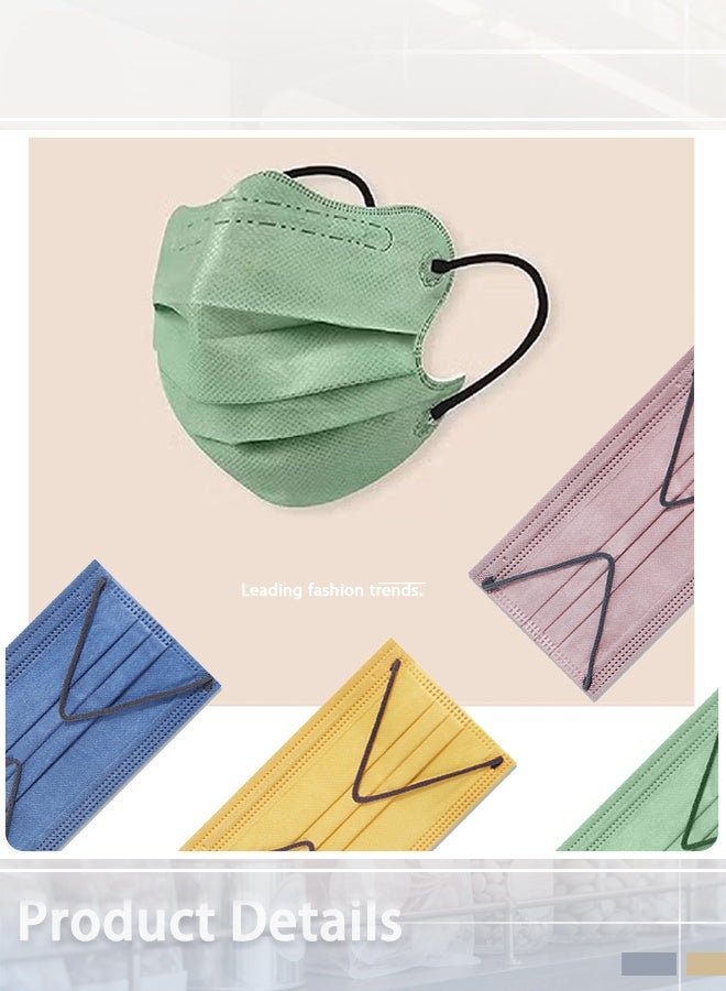 مجموعة من 40 قناعًا، غطاء وجه من القماش مقاوم للغبار والشمس (ملون) - Image 2